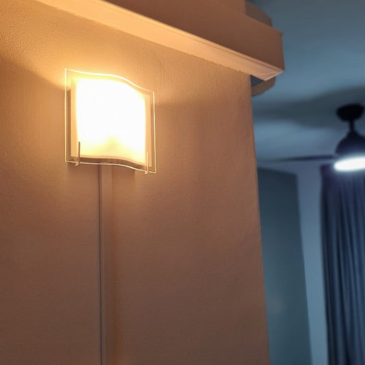 Square Frosted Glass Wall Light